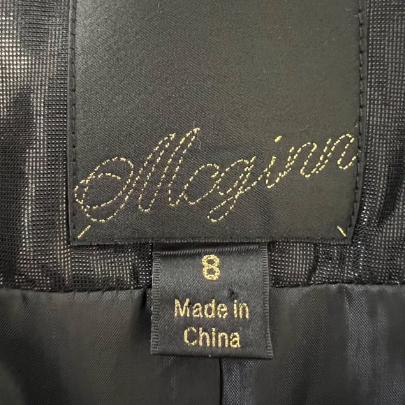 McGinn Red Bijou Tweed Fringe Blazer Wool Blend Hook Front size 8 - Picture 11 of 13